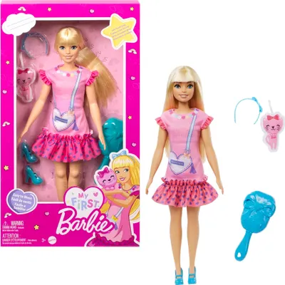Image de Mattel HLL19 Ma première poupée Barbie Core Blonde avec chaton