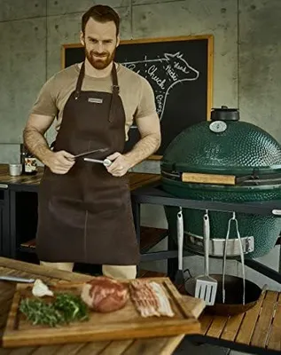 Produktbild von Leder Grillschürze für Herren im Vintage-Stil