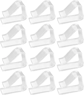 Produktbild von Transparente Tischdeckenclips aus Kunststoff – leicht – für Picknick/Outdoor – Deckenhalter – unauffällig