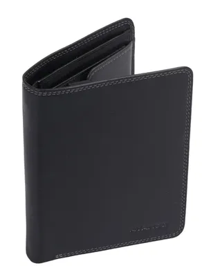 Produktbild von Echtleder Kombibörse, schwarz/grau