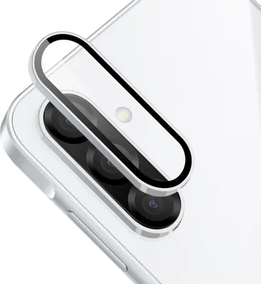 Produktbild von Für Samsung Galaxy A26 / A36 / A56 Aluminium Schutz Ring Kamera + H9 Tempered Hart Glas Silver