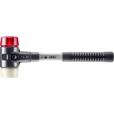 Produktbild von HALDER SIMPLEX Schonhammer Ø 60 mm Plastik rot / Nylon mit verstärktem Tempergussgehäuse und Fiberglasstiel