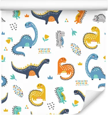 Produktbild von 10m VLIES TAPETE Rolle Kinderzimmer Tiere Dinosaurier Blumen Kinder XXL