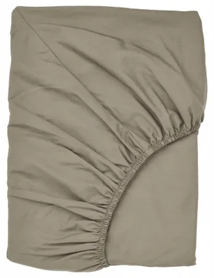 Produktbild von IKEA ULLVIDE Spannbettlaken Baumwolle Lyocell Grau-Beige