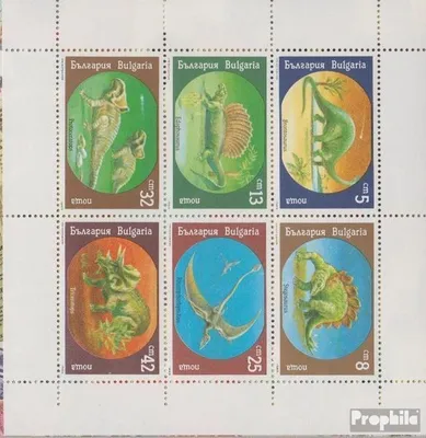 Produktbild von Briefmarken Bulgarien 1990 Mi 3840-3845 Kleinbogen (kompl.Ausg.) postfrisch Prähistorische Tiere