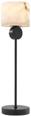 Obrázek produktu pro Casa Padrino stolní lampa bronz / alabastr Ø 20 x v. 76 cm - Moderní stolní lampa s kulatým alabastrovým stínidlem - osvětlení