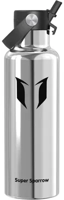 Image de Gourde en acier inoxydable, tasse isotherme de 750 ml, modèle FlipFlow avec paille, sans BPA, idéale pour le sport, les voyages, l'école et les activités en plein air