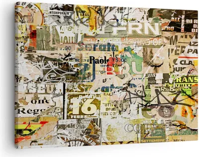 Produktbild von Bild auf Leinwand - Leinwandbild - Graffiti modern - 70x50cm - Wand Bild - Wanddeko - Wandbilder - Leinwanddruck - Bilder - Kunstdruck - Wanddekoration - Leinwand bilder - Wandkunst - AA70x50-3520