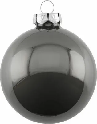 Immagine prodotto di Gift Company Christbaumkugel Opal, Weihnachtskugel, Baumschmuck, Glas, Dunkelgrau, Ø 8 cm, 11670