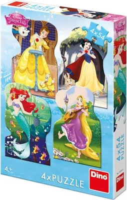 Obrázek produktu pro Disney Princezny a kamarádi: puzzle 4x54 dílků