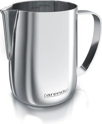 Image de Mousseur à lait en acier inoxydable 600 ml, lavable au lave-vaisselle