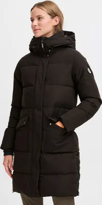 Produktbild von OXMO OXGillian Herren Steppmantel Winterjacke Jacke mit Kapuze Druckknöpfen regulierbarem Elastikband Label-Details Reißverschlüsse am Saum Regular fit