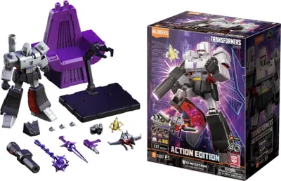 Produktbild von Blokees – Transformers G1 Megatron Action Edition 02, Modellset für Kinder ab 12 Jahren, 18 cm Roboter mit 45 beweglichen Gelenken, Lichtfunktion, Zub