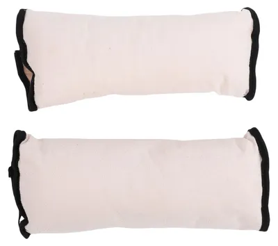 Image de Lot de 2 coussins de sécurité pour enfants, rembourrages pour les épaules et la nuque pour les trajets en voiture, beige