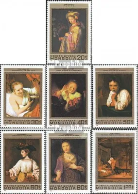 Produktbild von Briefmarken Mongolei 1981 Mi 1398-1404 (kompl.Ausg.) postfrisch Rembrandt