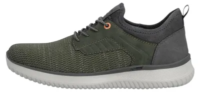 Imagen del producto de Zapatos de hombre Rieker, tipo zapatillas deportivas con cordones, color verde, para uso casual