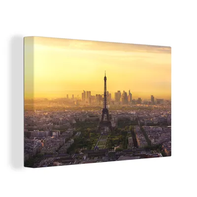 Produktbild von OneMillionCanvasses® - Leinwandbilder - 150x100 cm, Paris - Eiffelturm - Licht, Wandbilder Kunstdruck Wanddekoration