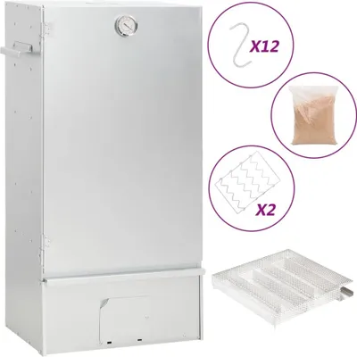Produktbild von Möbel Räucherofen mit Kaltrauchgenerator Verzinkter Stahl - Holzkohlegrills 3200769