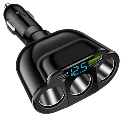 Imagen del producto de Cargador de coche, adaptador de 5 puertos, función de carga rápida, 1 unidad