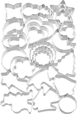 Immagine prodotto di KAISER KEKS - STAMPI PER BISCOTTI A FORMA DI NATALE. Set di stampi per biscotti a tema natalizio, 25 pezzi, in acciaio inossidabile