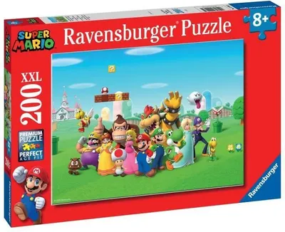 Imagen del producto de Puzzle Super Mario XXL, 200 piezas, Aventuras de Super Mario, a partir de 8 años, Ravensburger