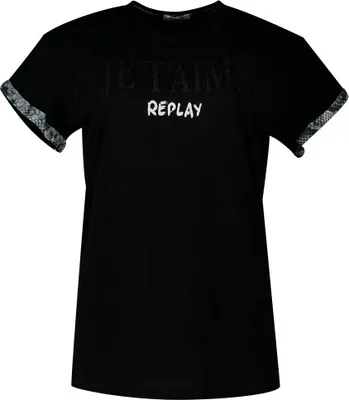 Produktbild von Replay W3625.000.22536p.098 T-shirt Schwarz XS Frau Schwarz XS