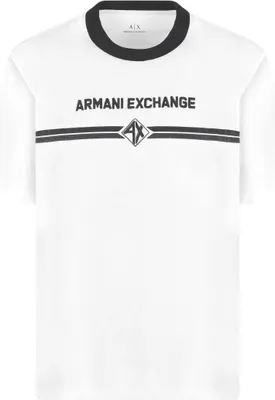 Immagine prodotto di Maglietta Armani Exchange bianca dal taglio regolare con logo – L
