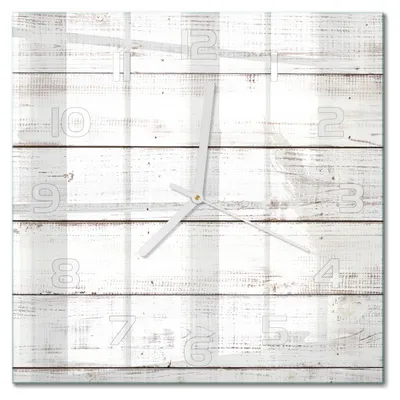 Produktbild von Glas Wanduhr 30x30 cm - Wanduhr - lautlose Wanduhr - ohne Ticken - geräuschloses Uhrwerk - schleichende Zeiger - moderne Uhr - Design Uhr - Wohnzimmer Uhr - Holzwand