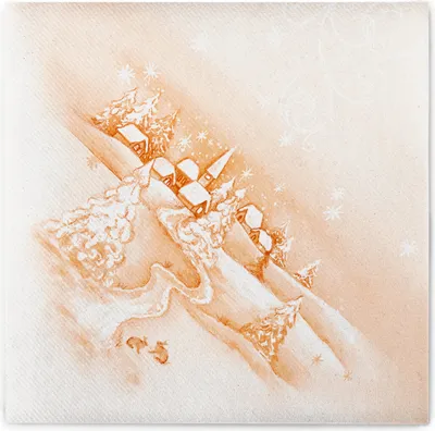 Produktbild von Airlaid Serviette Silence, 40 x 40 cm, 50 Stück - Mank - Weihnachten Weihnachtsdorf