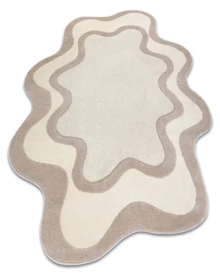 Produktbild von DUNE 8086 SHAPE Teppich creme / beige – Abstraktion, Struktur, unregelmäßige Form beige 160x220 cm