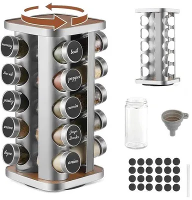 Produktbild von Keramik Kräutertrockner mit 20 Gläsern und Zubehör für Küchenorganisation