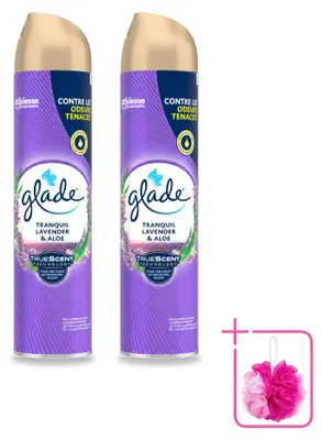 Productafbeelding van 2 x Glade ruimtespray - Lavendel & Aloë - 300 ml - Voordeelverpakking - 2 stuks