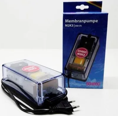 Produktbild von Schego M2K3 Membranpumpe 350 l/h Durchlüfter Luftpumpe Aquarium Pumpe