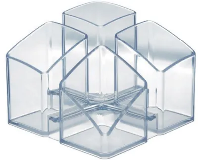Produktbild von Schreibtischköcher Scala grau transparent Packung mit 4 Stück