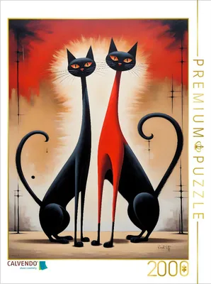 Produktbild von CALVENDO Puzzle Katzen - Samtpfoten im Team | 2000 Teile Lege-Größe 90x67cm Foto-Puzzle für glückliche Stunden