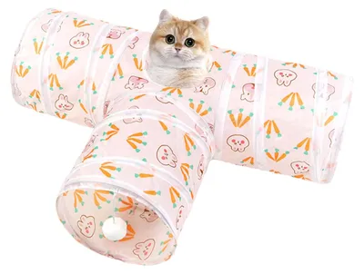 Produktbild von Interaktives Katzenbett mit Tunnel für kleine Haustiere
