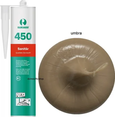 Produktbild von Ramsauer 450 Sanitär 1K Silikon Dichtstoff 310ml Kartusche umbra