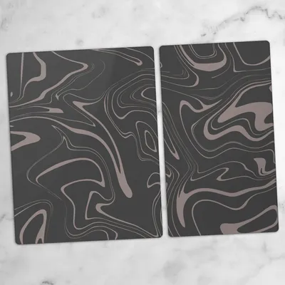Produktbild von Glas-Herdabdeckplatten Glaskeramikkochfeld-Abdeckung Spritzschutz Glas 70x52 cm Marmor