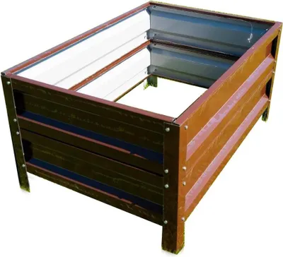 Produktbild von ETL Metall Hochbeet 100x400x40 cm – verzinkt mit Polymerbeschichtung, Gartenbeet