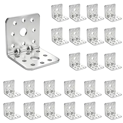 Zdjęcie produktu dla 24 sztuki ciężkich ocynkowanych kątów stalowych 40x40mm