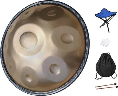 Immagine prodotto di Handpan da 18 pollici a 9 note in sol maggiore - Strumento musicale terapeutico in metallo
