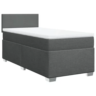 Produktbild von Boxspringbett mit Matratze Dunkelgrau 90x200 cm Stoff