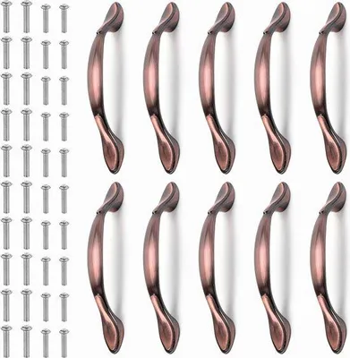 Produktbild von Antike Kastengriffe rotbronze 96mm