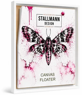 Produktbild von Stallmann Design Schattenfugenrahmen 80x120 cm | Farbe: Weiß| Leer-Rahmen für Leinwände auf Keilrahmen | mit Montagezubehör | ohne Glas und Rückwand