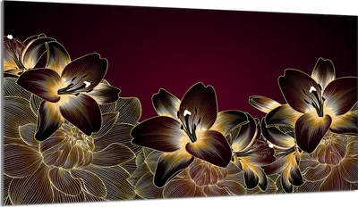 Produktbild von Glasschutzplatte für den Herd 90x52 Orchidea