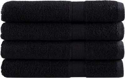Produktbild von Premium-Handtücher SOLUND 4 Stk. Schwarz 100x200 cm 600 g/m²