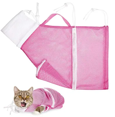 Produktbild von Duschnetz für Katzen, Badetasche, multifunktionale Fixiertasche, verhindert Beißen und Kratzen beim Baden