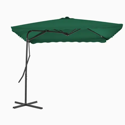 Zdjęcie produktu dla vidaXL Parasol ze stalowym drążkiem 250x250 cm Zielony