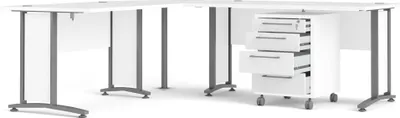 Immagine prodotto di Combinazione angolare Prima con piedistallo mobile 230 x 200 cm Bianco