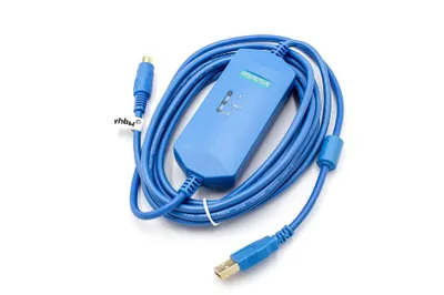 Produktbild von vhbw USB Programmierkabel kompatibel mit Mitsubishi MELSEC FX, FX3UC, FX3G Funkgerät, blau